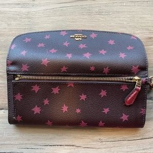 USED Large Coach Pebbled Leather Wallet